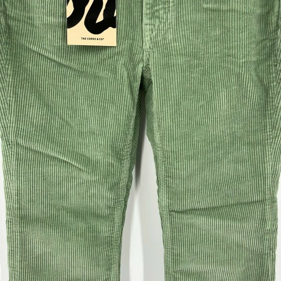Anthropologie womens Elin the cords straight fit Green Cropped Leg pants - Picture 4 of 11